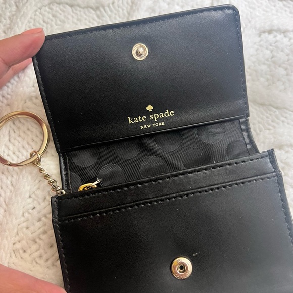 Kate Spade Black Leather Card Holder - Picture 3 of 11